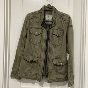 Army green utility jacket